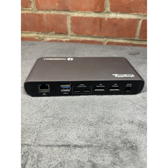 Thunderbolt 3 Plugable USB-C Docking Station TBT3-UDC1 No Power Cord, Untested - Picture 4 of 8